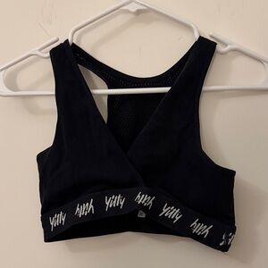 YITTY Black Sports Bra with Logo Band